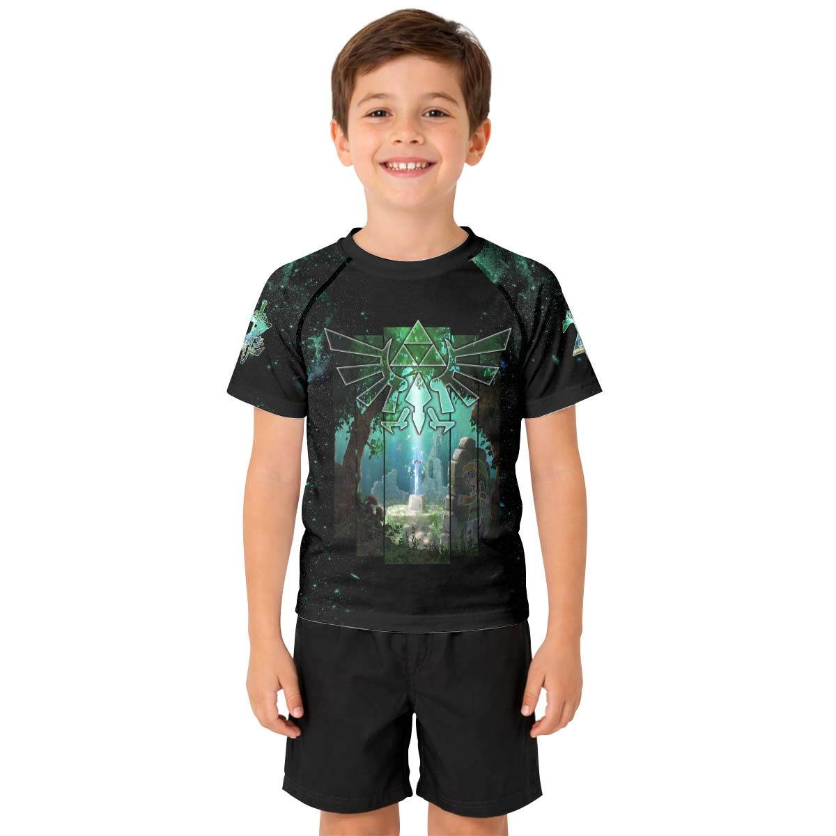 Legend of Zelda Master Swords Kid Rash Guard