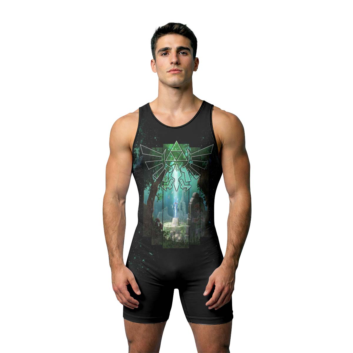  Legend of Zelda Master Swords Wrestling Singlet