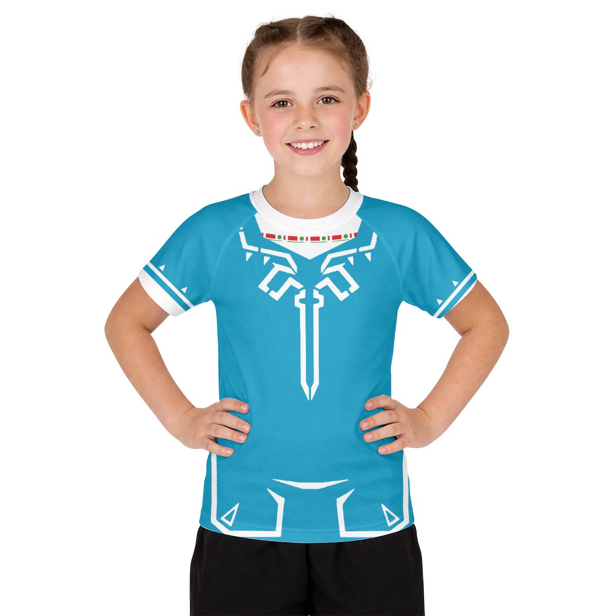  Link Champion's Tunic Cosplay Kid Rash Guard