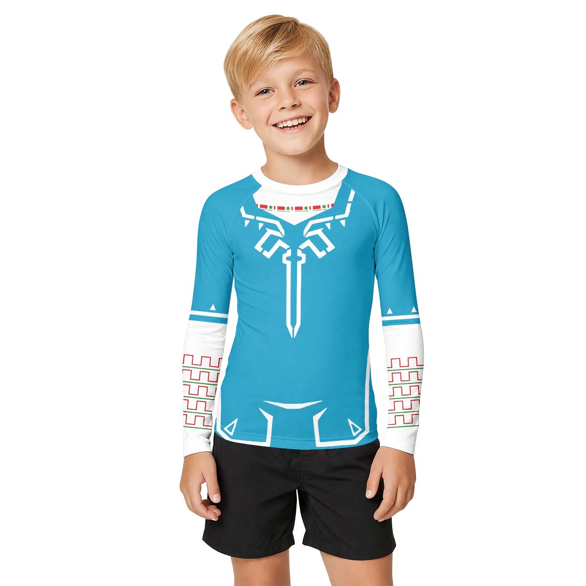 Link Champion's Tunic Cosplay Kid Rash Guard