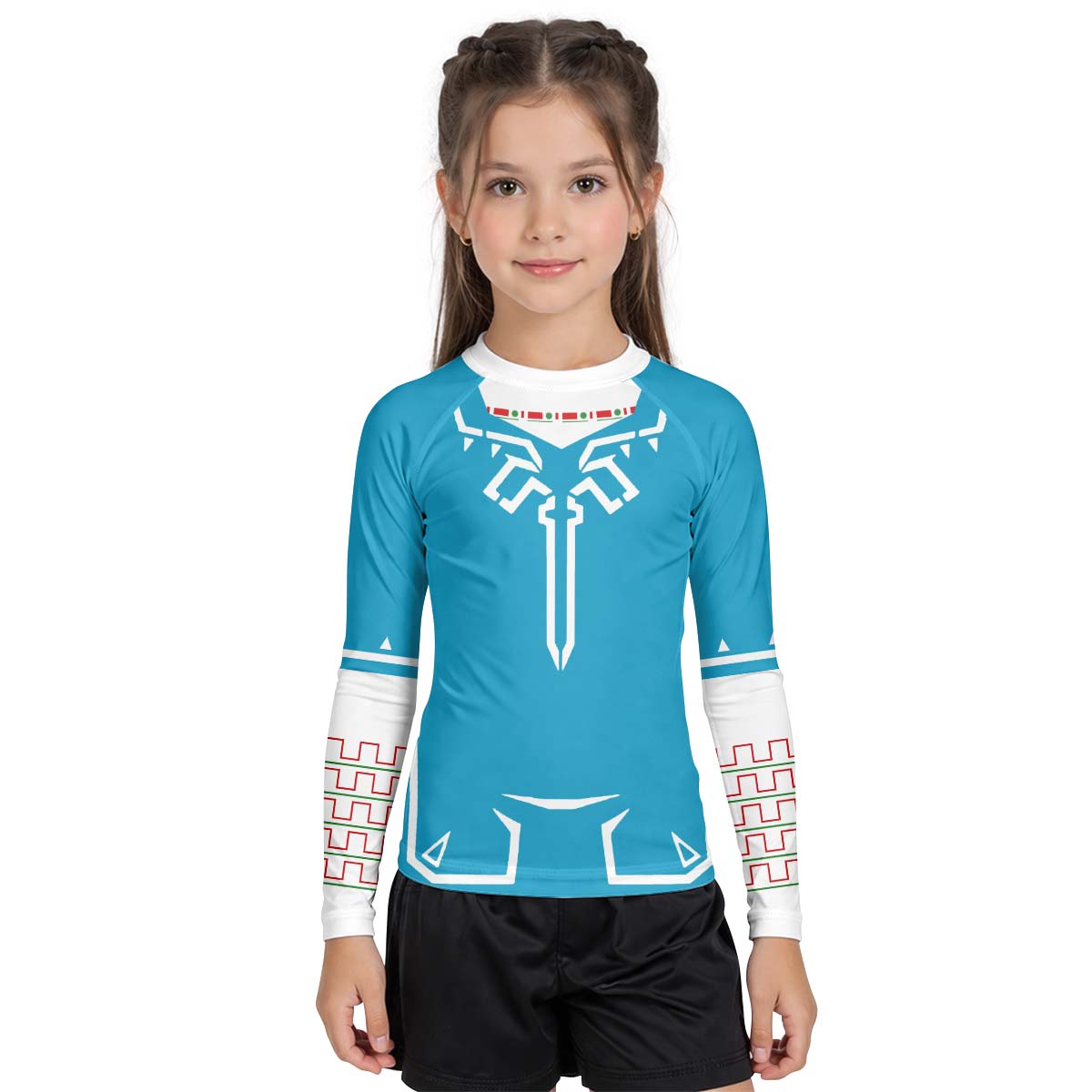 Link Champion's Tunic Cosplay Kid Rash Guard
