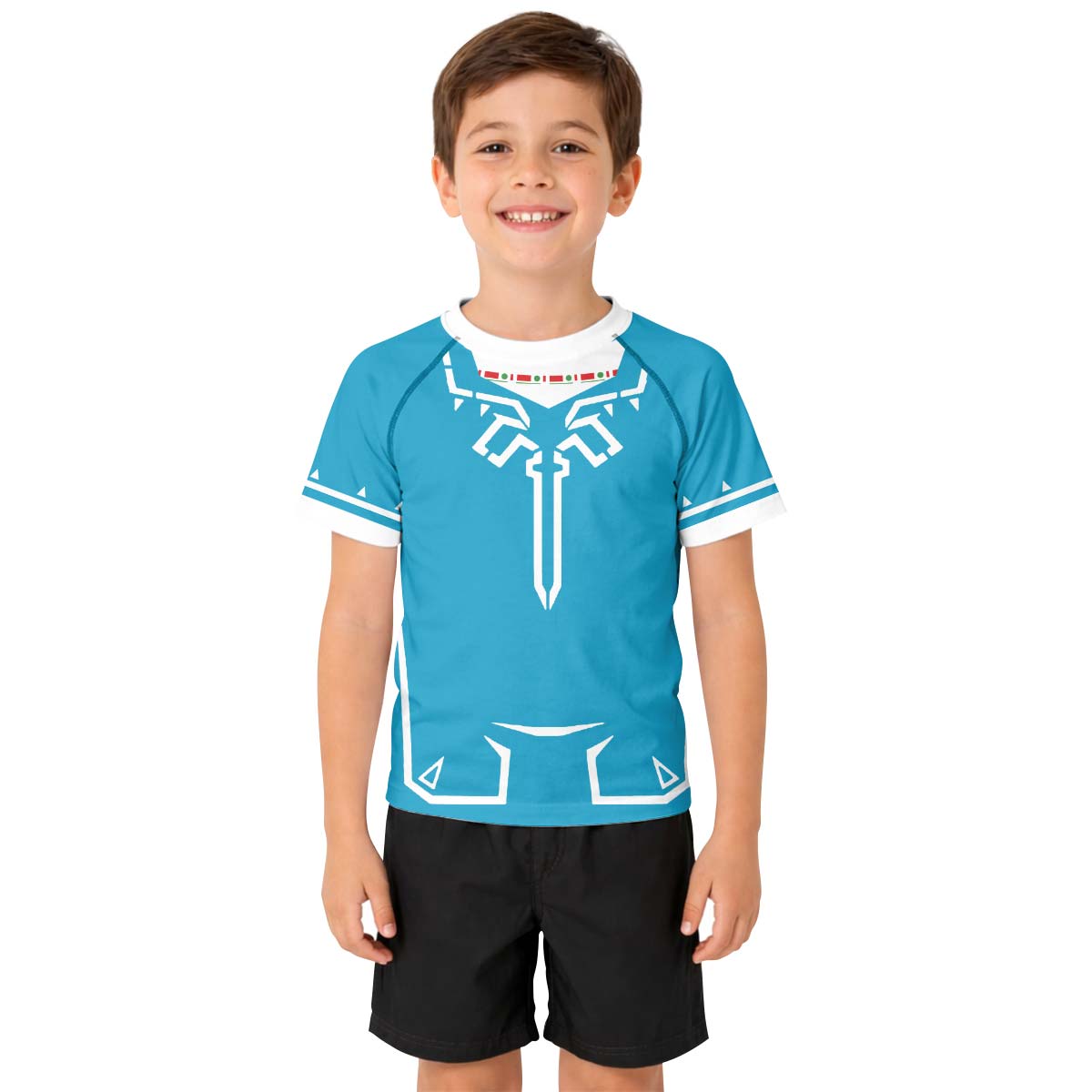  Link Champion's Tunic Cosplay Kid Rash Guard