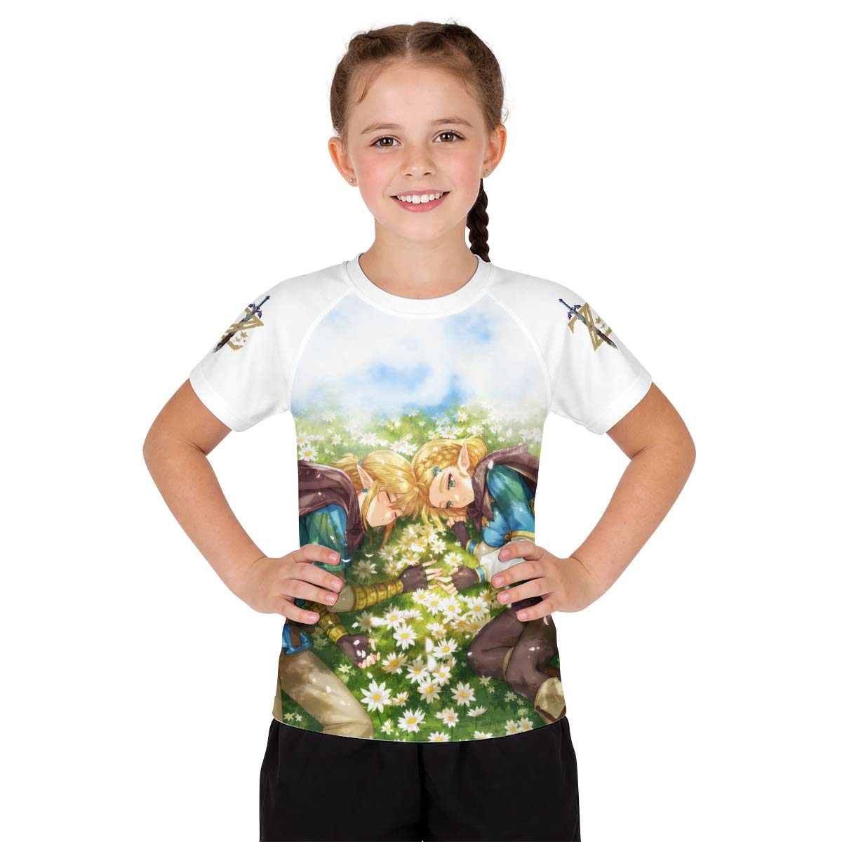  Link and Zelda Kid Rash Guard