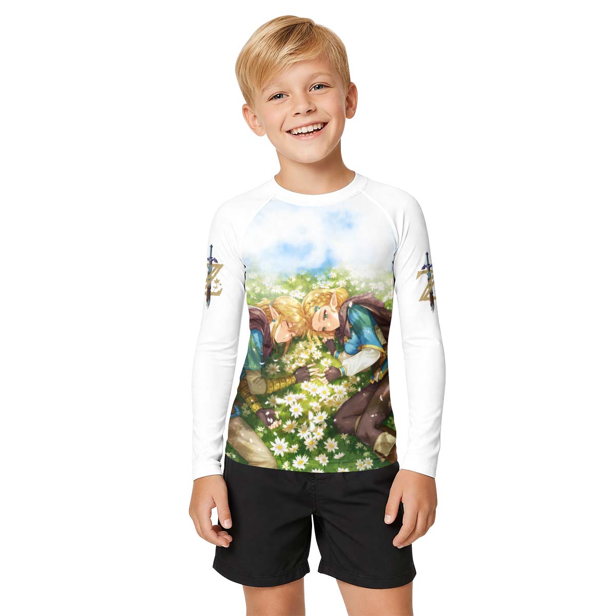 Link and Zelda Kid Rash Guard