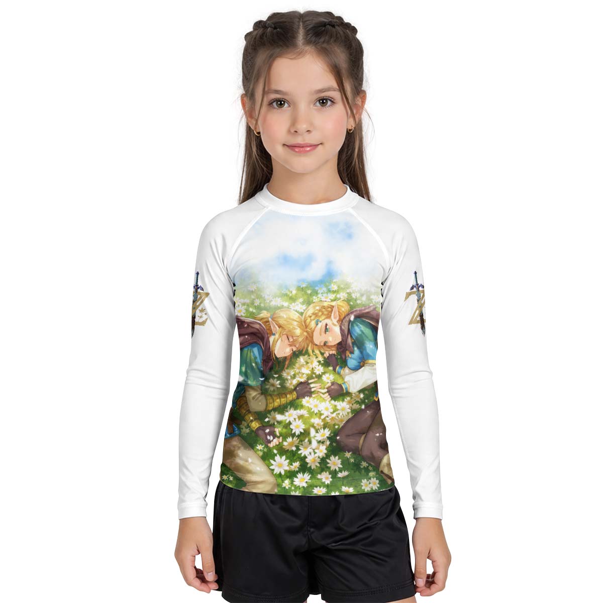 Link and Zelda Kid Rash Guard