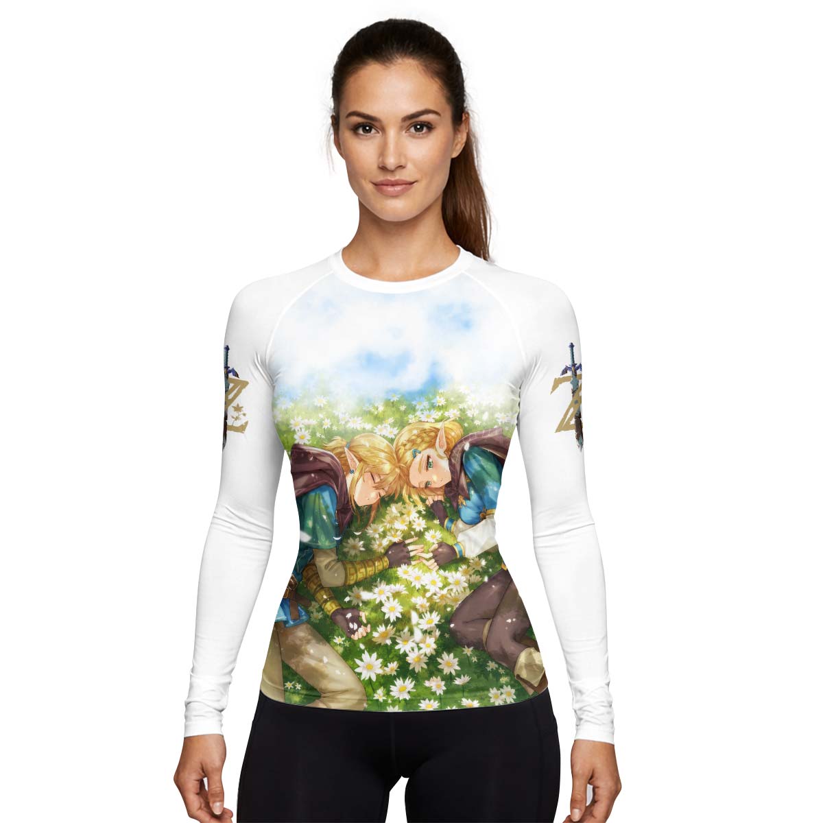  Link and Zelda Rash Guard