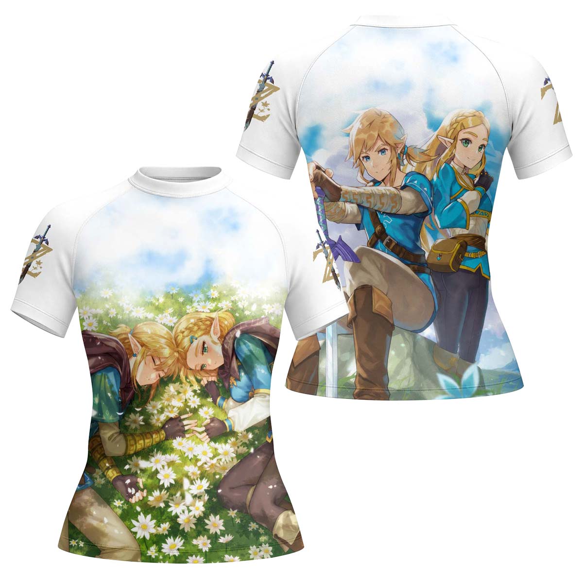  Link and Zelda Rash Guard