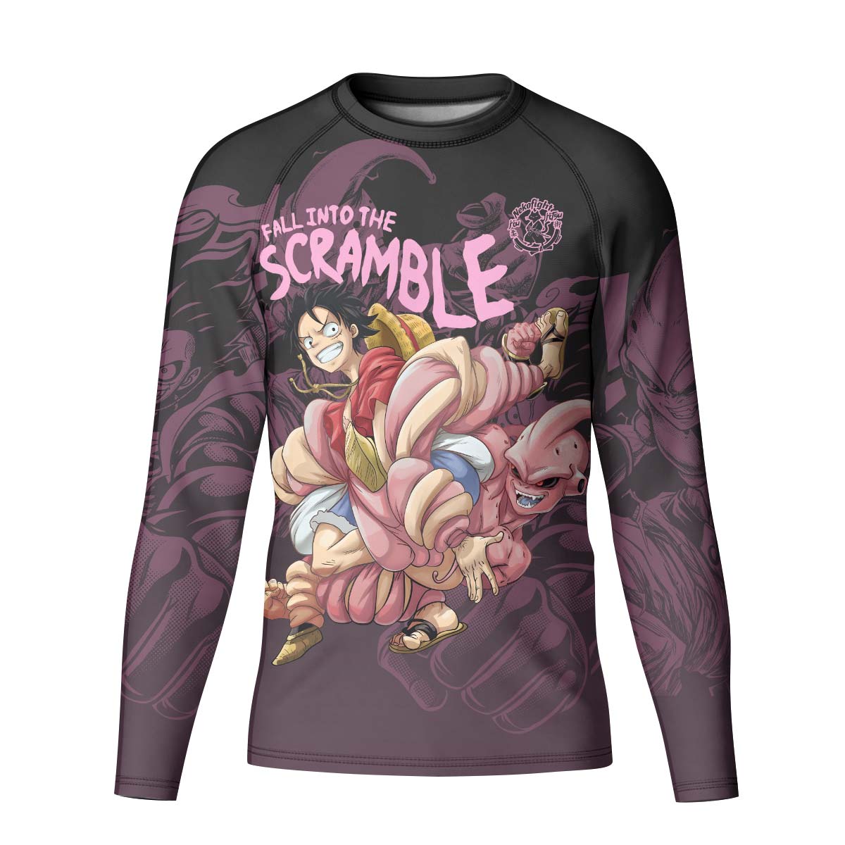  Luffy Versus Kid Buu Kids Rash Guard
