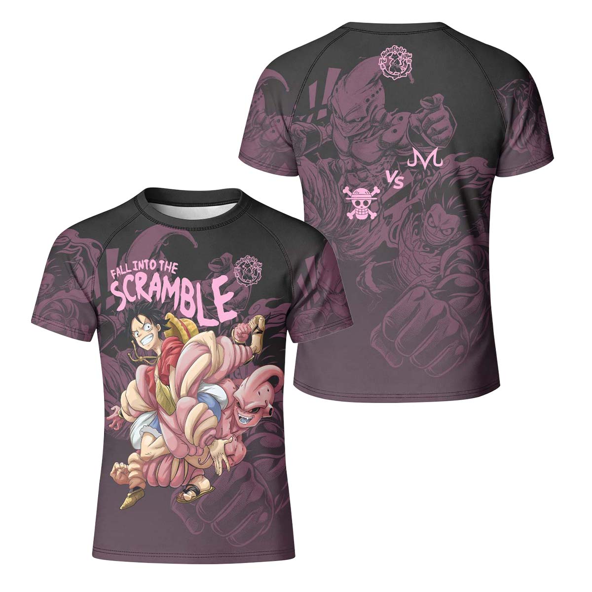  Luffy Versus Kid Buu Kids Rash Guard