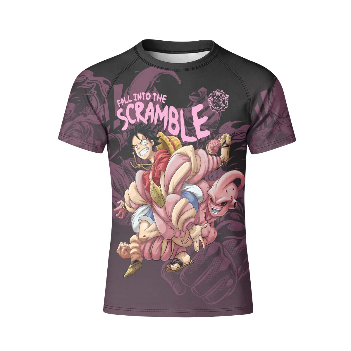 Luffy Versus Kid Buu Kids Rash Guard