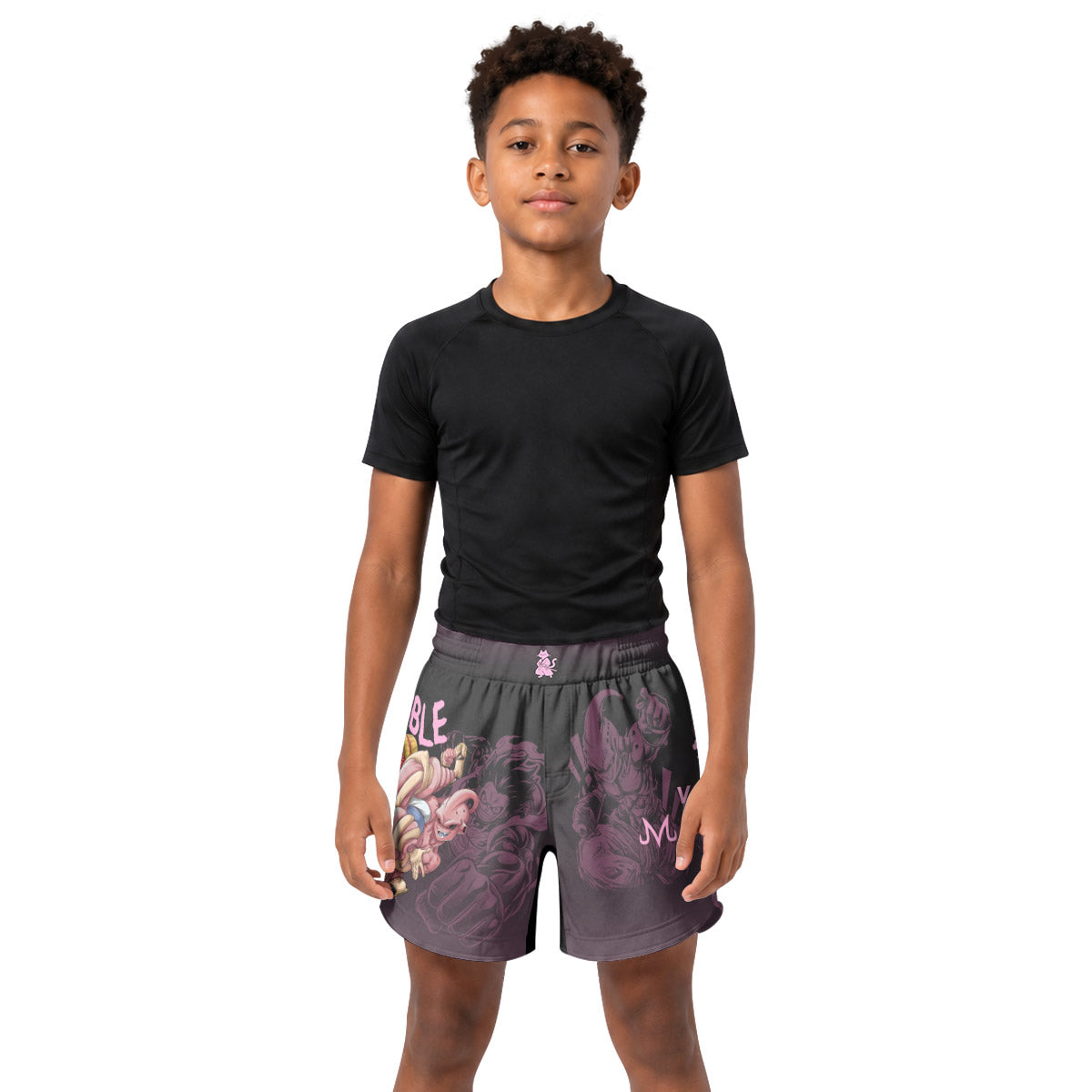 Luffy Versus Kid Buu Kids Grappling Shorts