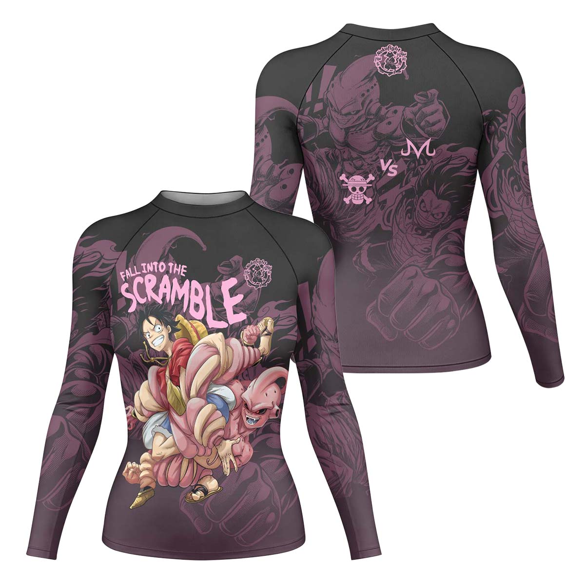  Luffy Versus Kid Buu Rash Guard