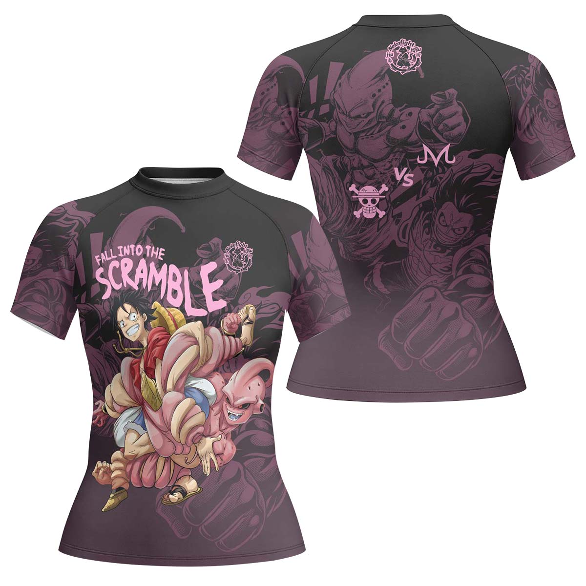  Luffy Versus Kid Buu Rash Guard