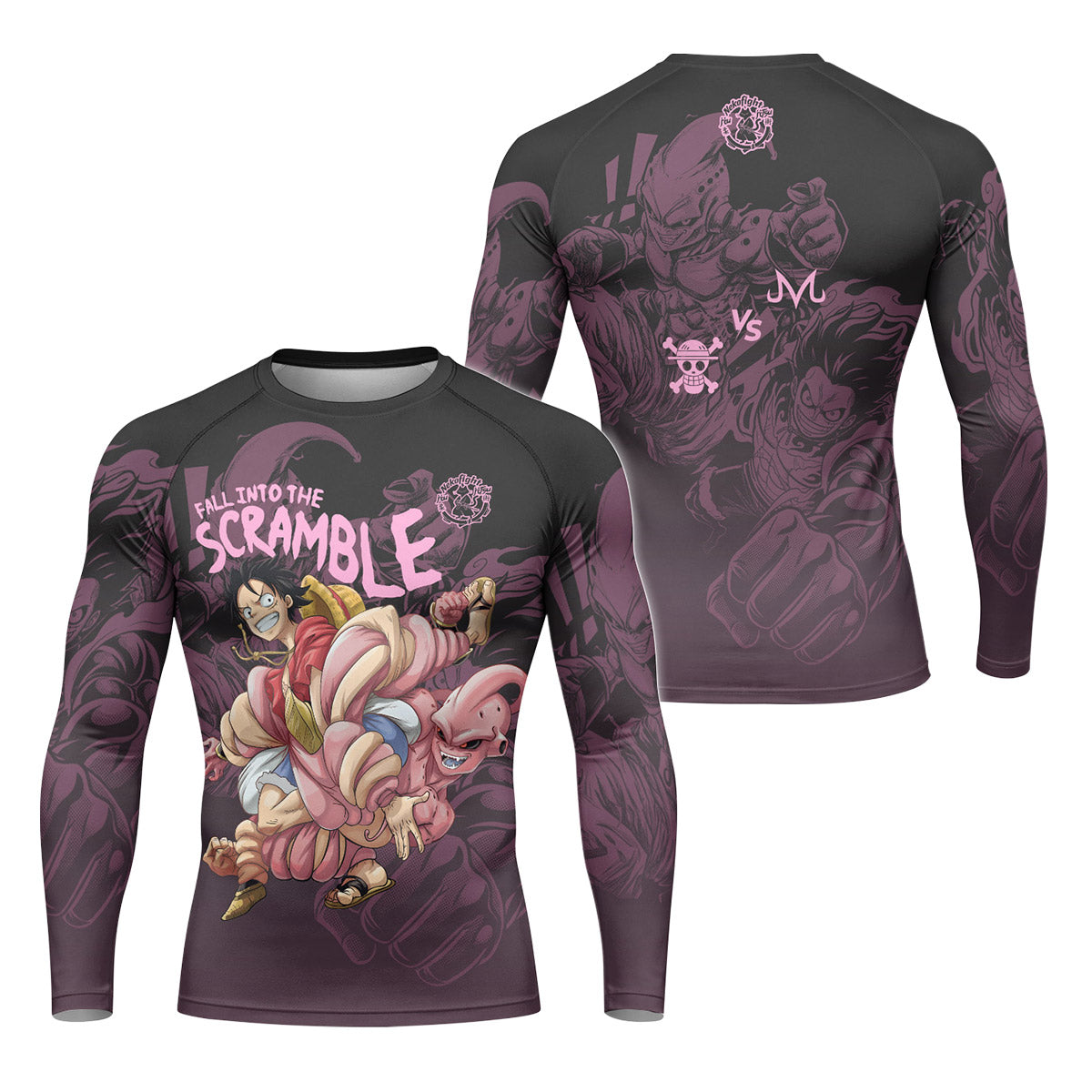 Luffy Versus Kid Buu Rash Guard