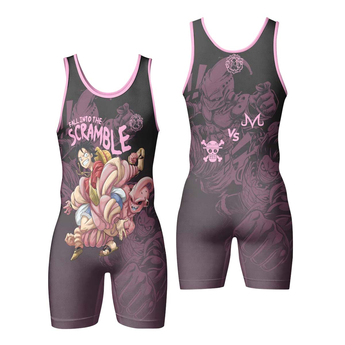  Luffy Versus Kid Buu Wrestling Singlet