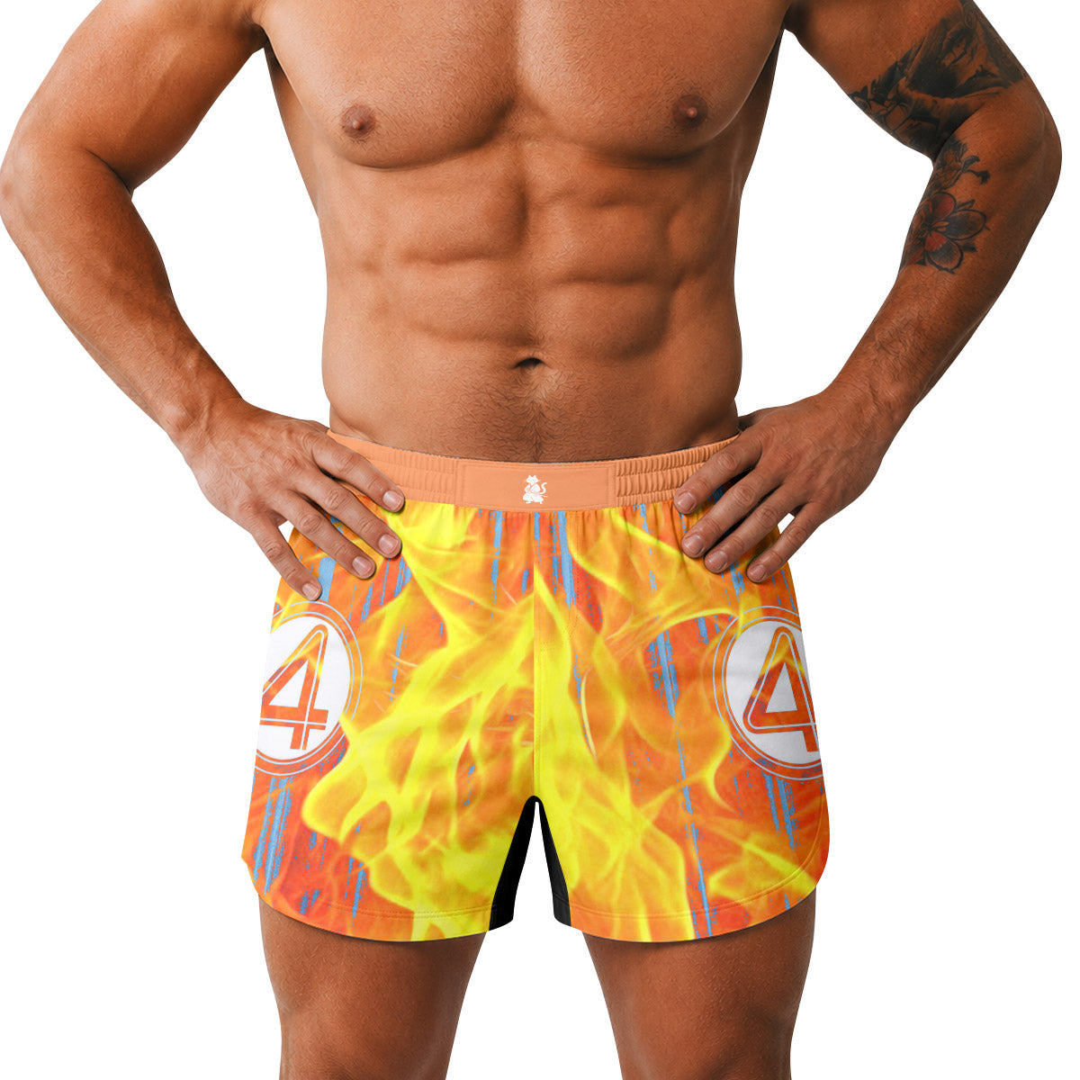  Marvel Fantastic 4 Human Torch Grappling Shorts