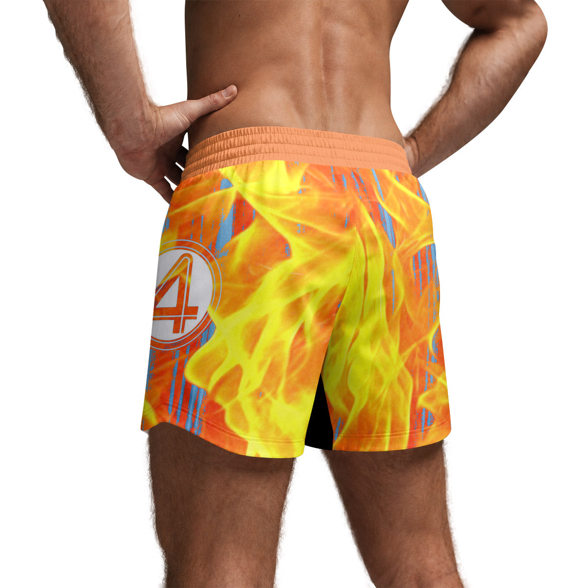  Marvel Fantastic 4 Human Torch Grappling Shorts
