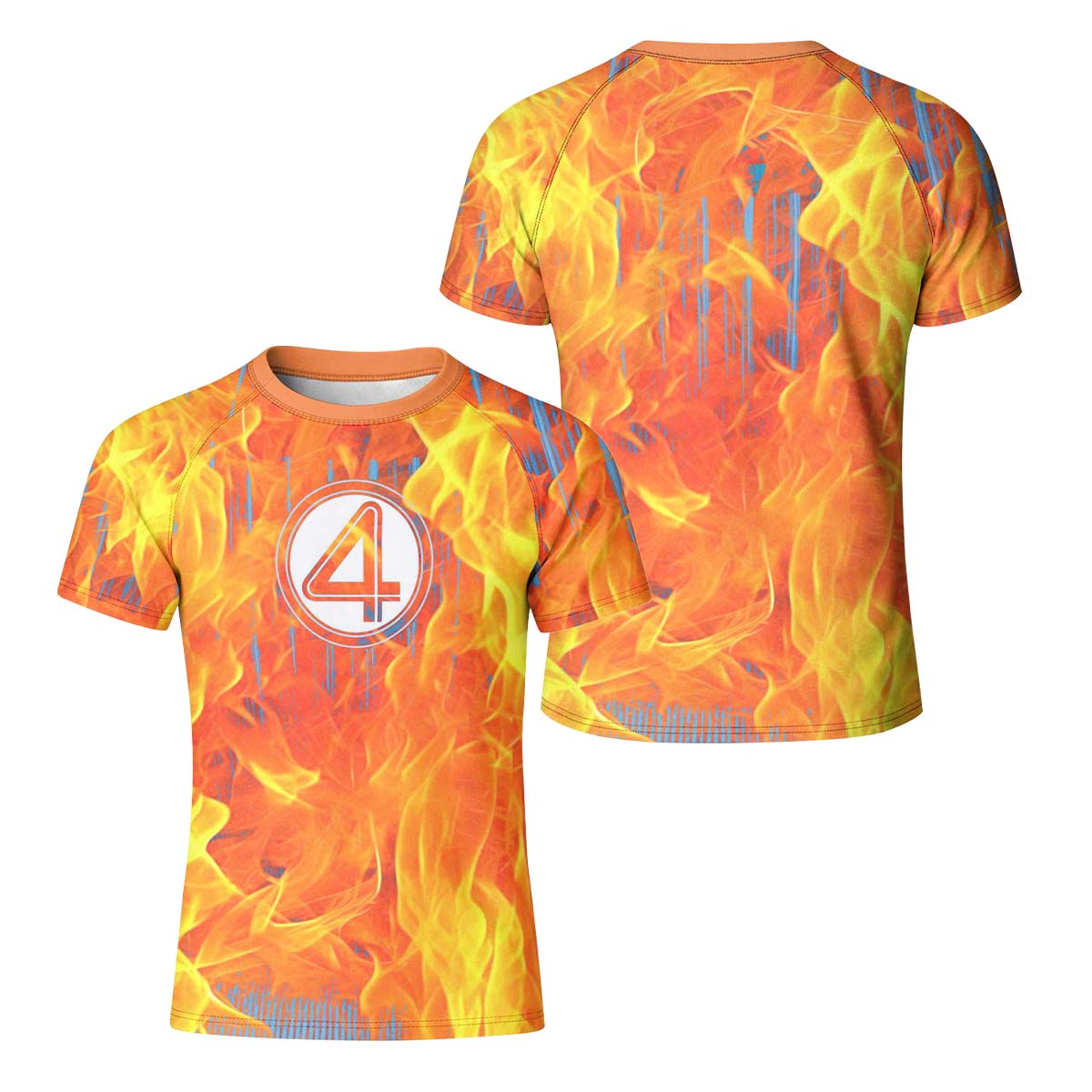  Marvel Fantastic 4 Human Torch Kid Rash Guard