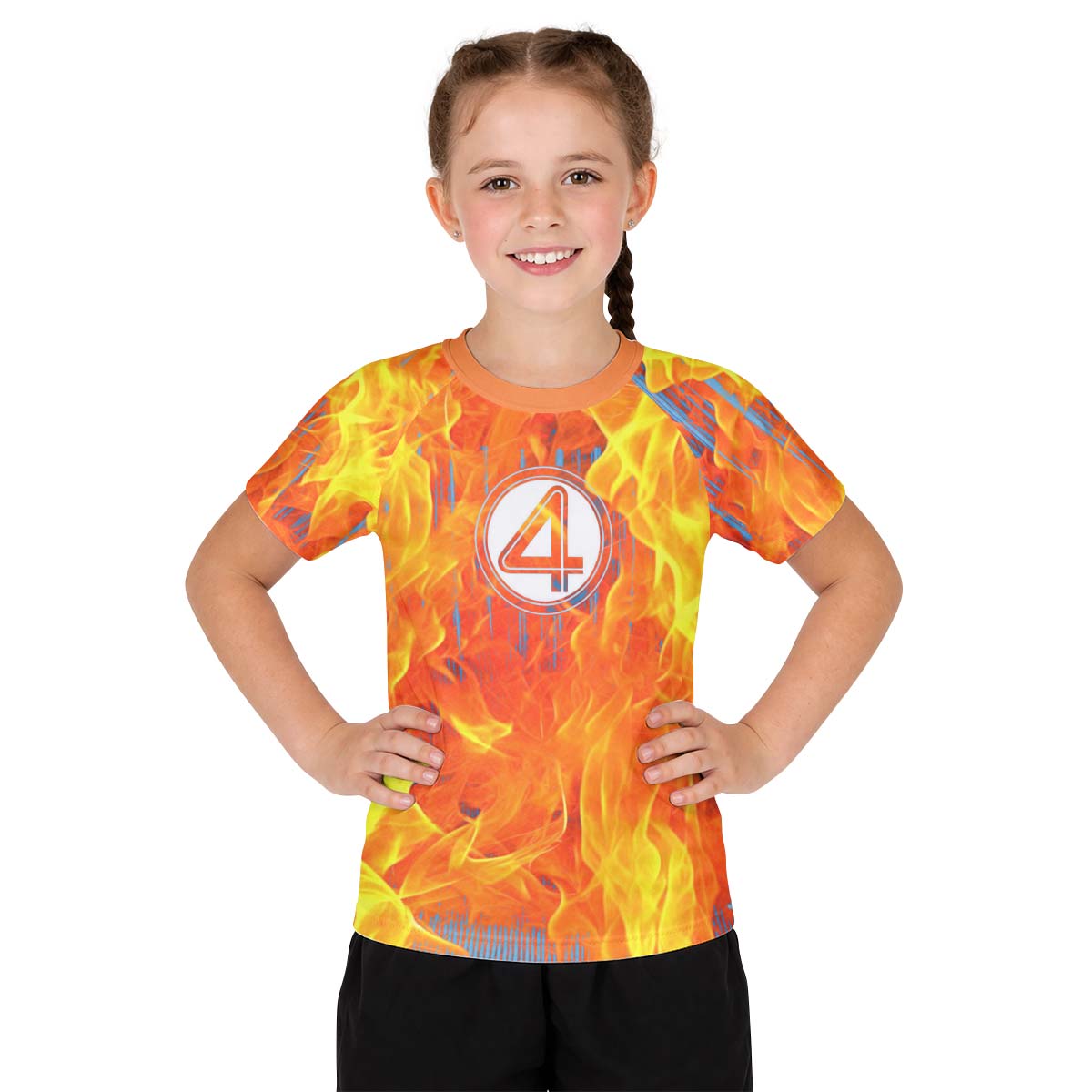  Marvel Fantastic 4 Human Torch Kid Rash Guard