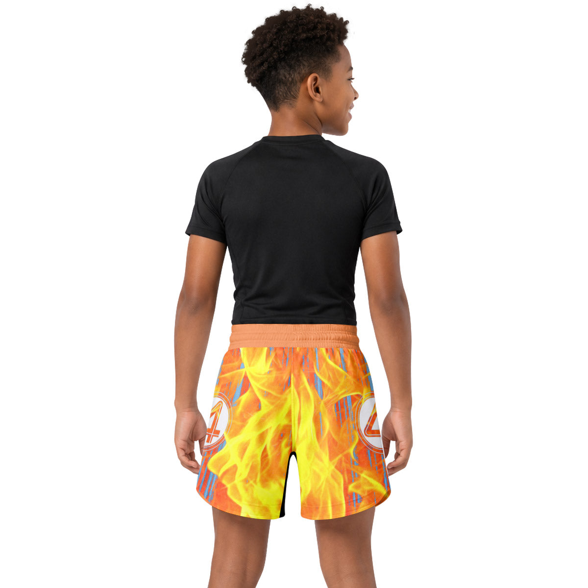 Marvel Fantastic 4 Human Torch Kids Grappling Shorts