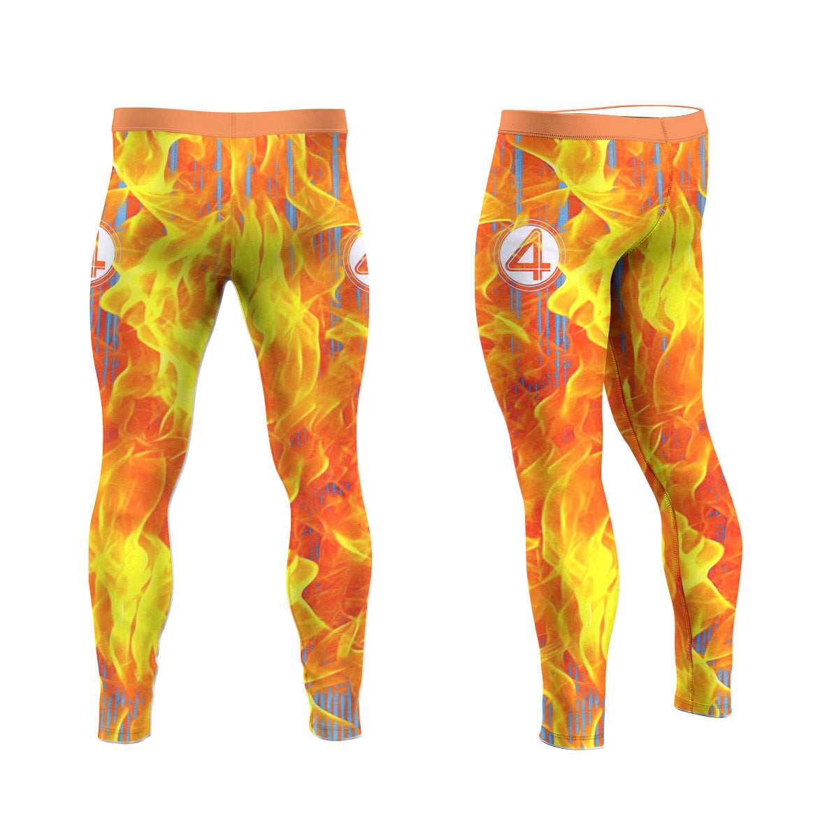  Marvel Fantastic 4 Human Torch Men's Compression Leggings