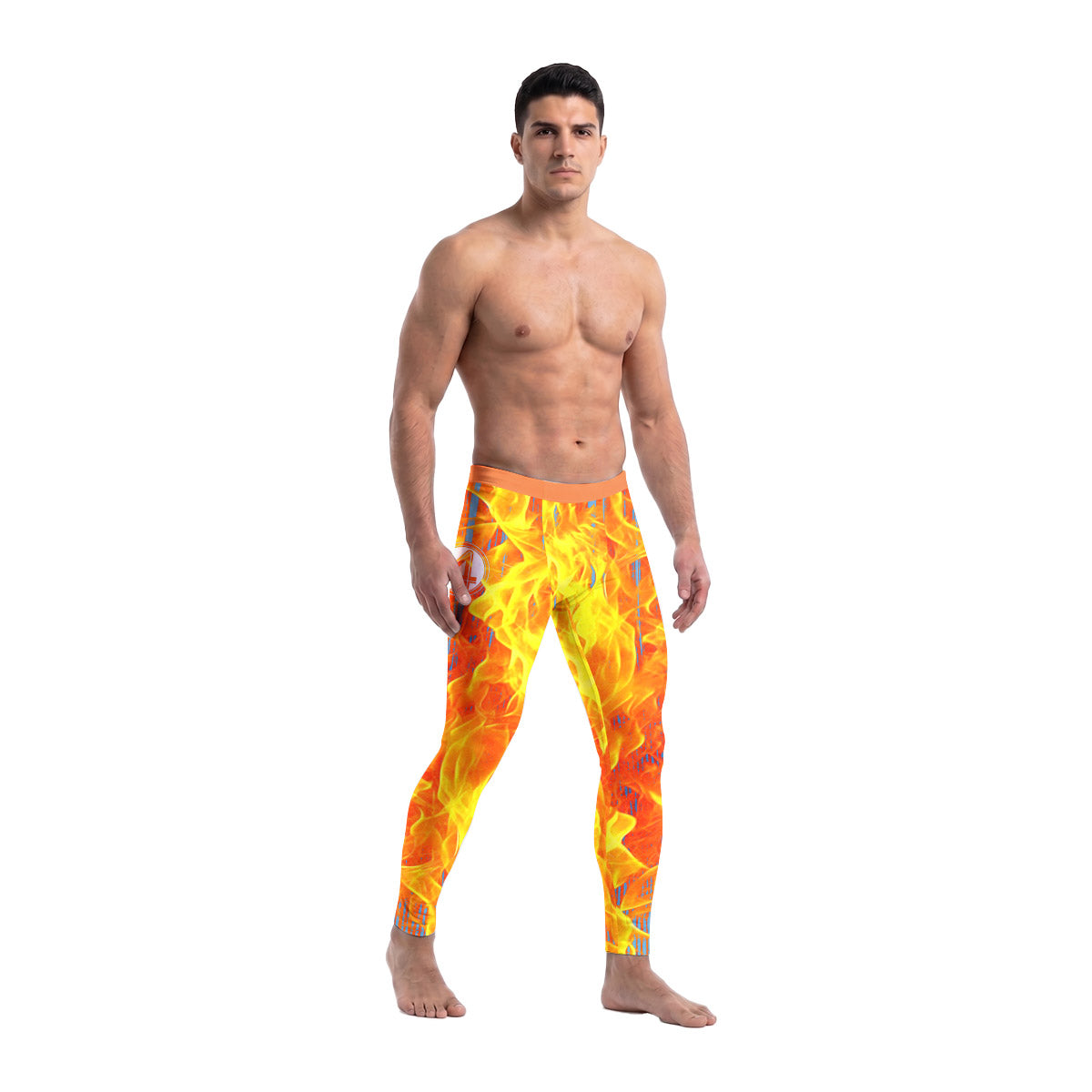  Marvel Fantastic 4 Human Torch Men's Compression Leggings