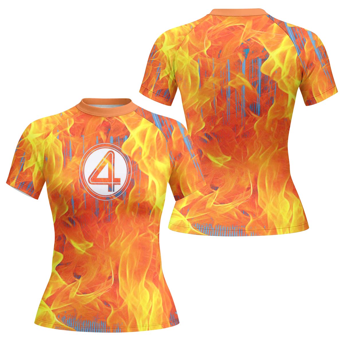 Marvel Fantastic 4 Human Torch Rash Guard