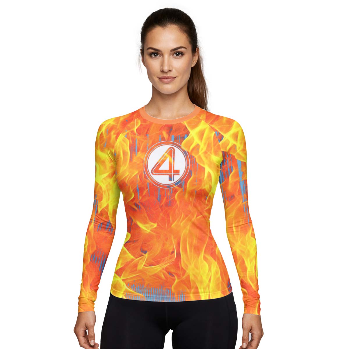  Marvel Fantastic 4 Human Torch Rash Guard