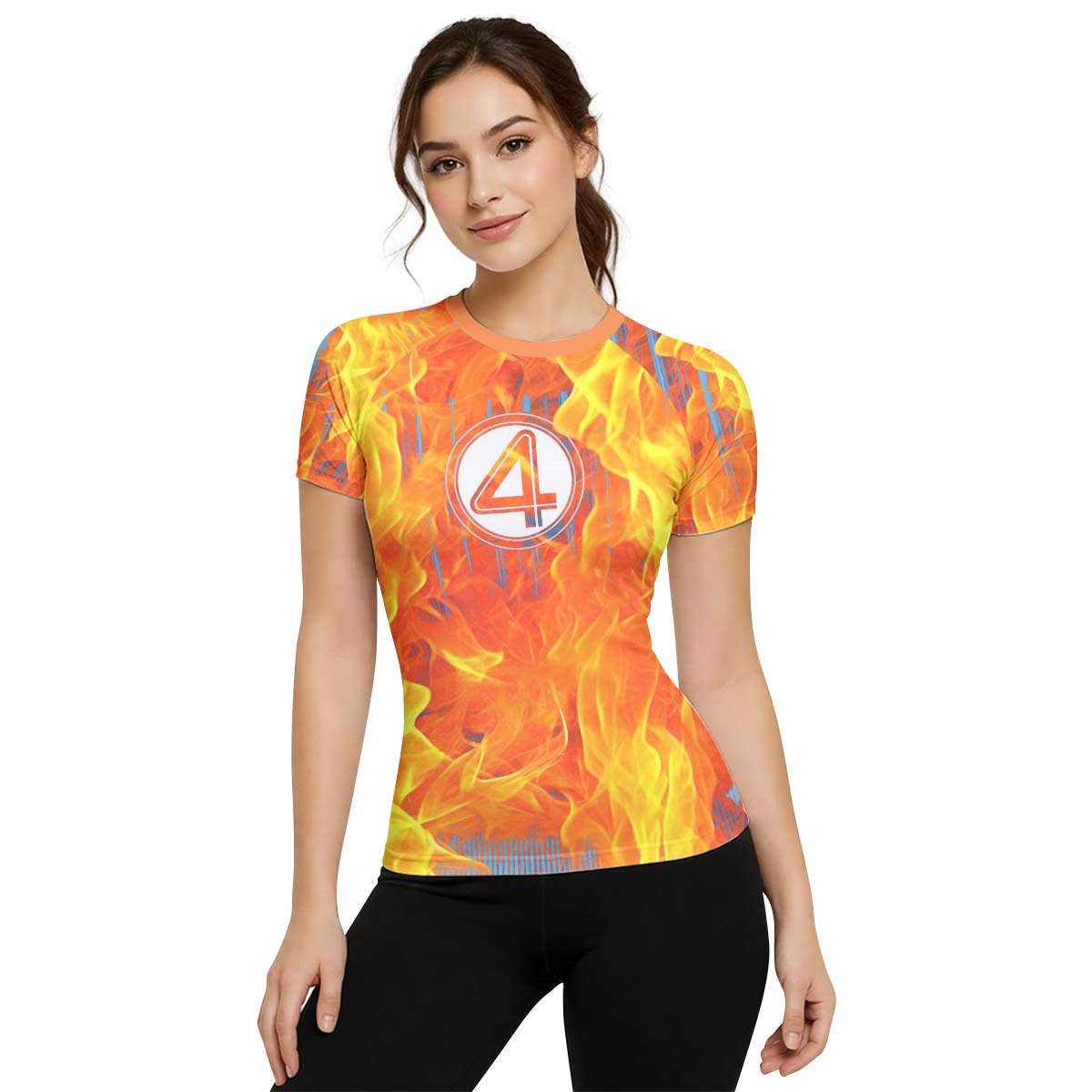  Marvel Fantastic 4 Human Torch Rash Guard