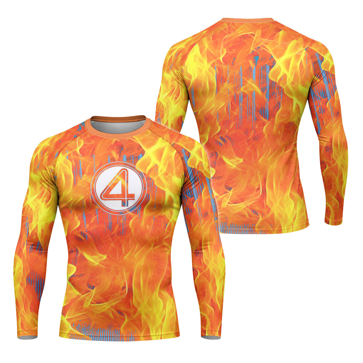  Marvel Fantastic 4 Human Torch Rash Guard