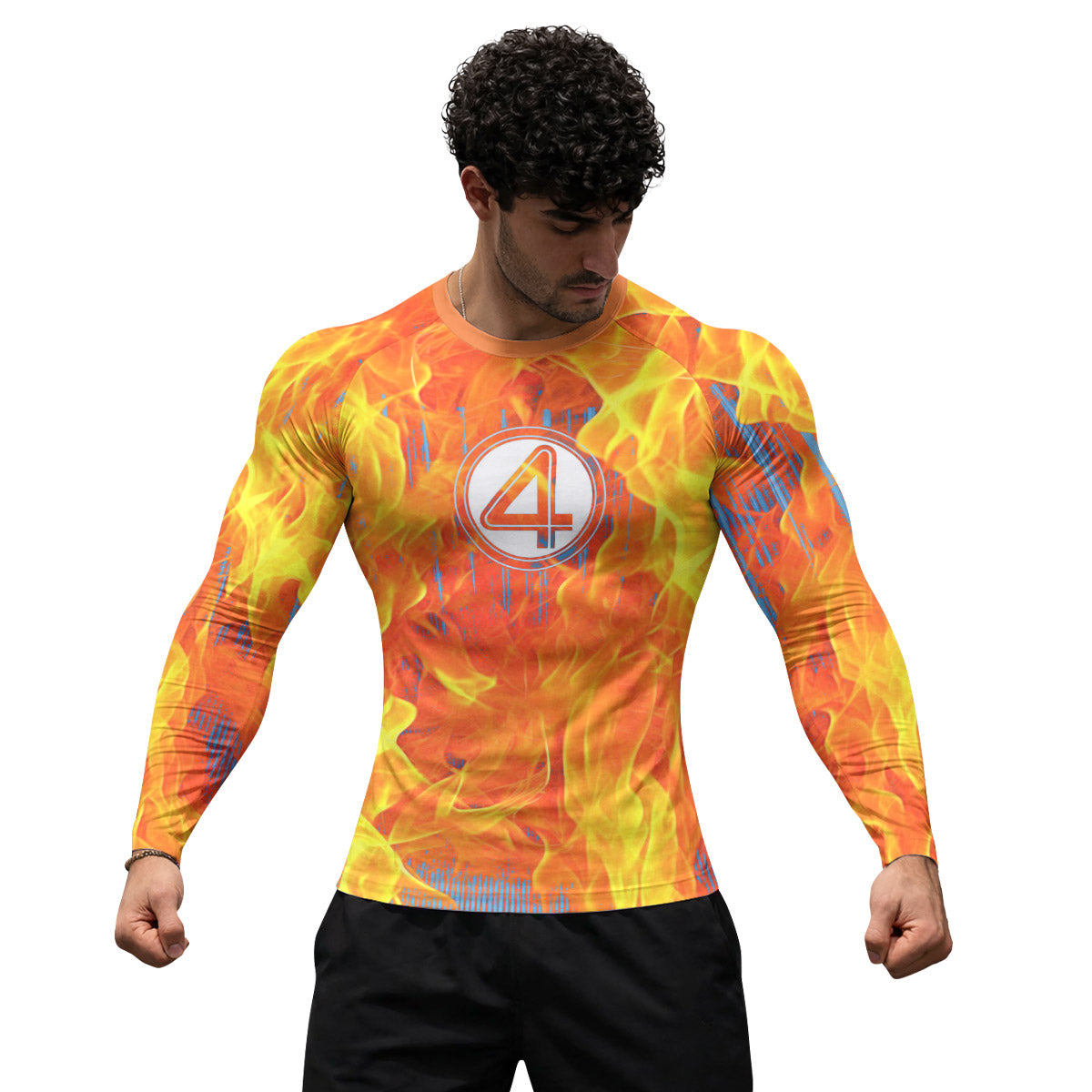  Marvel Fantastic 4 Human Torch Rash Guard