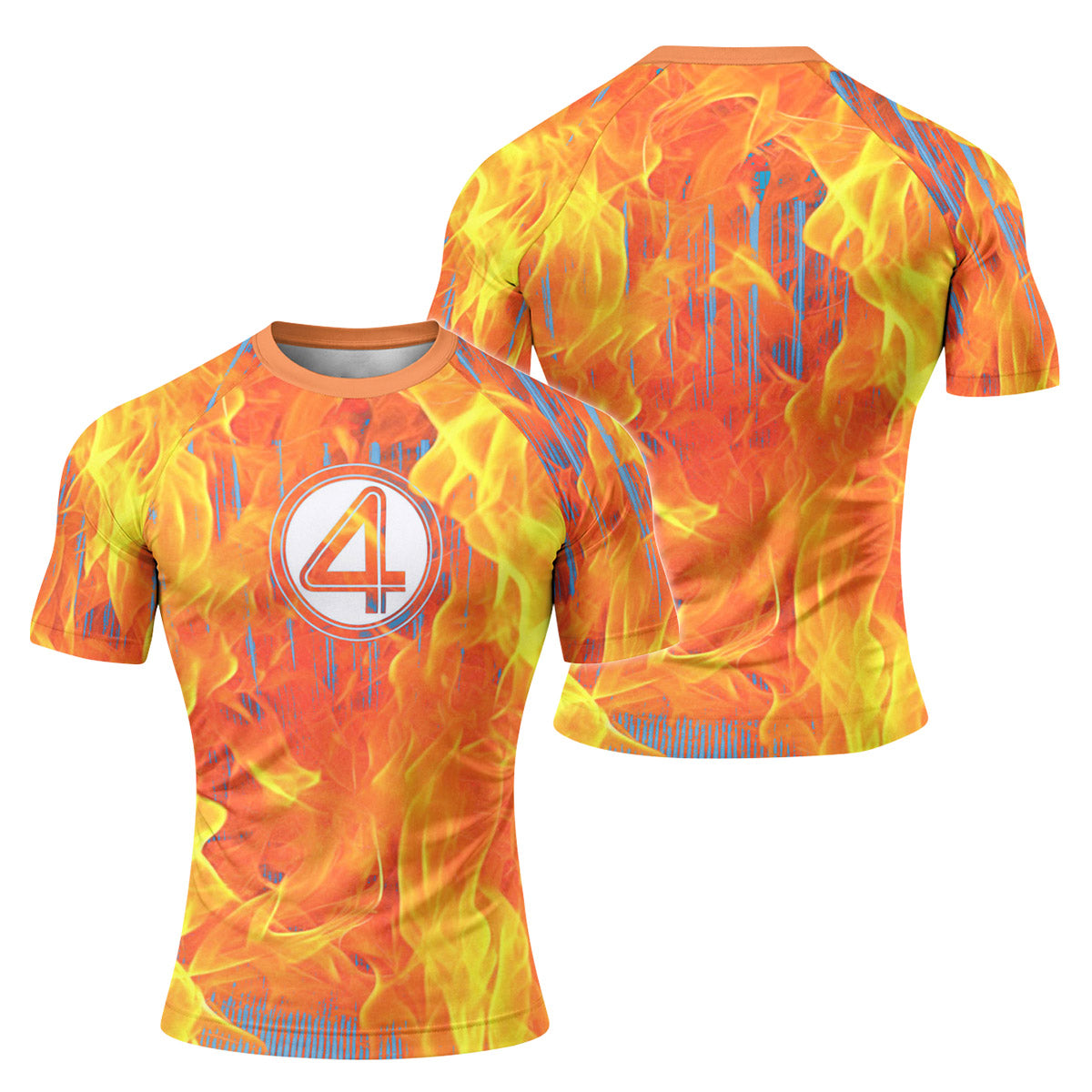  Marvel Fantastic 4 Human Torch Rash Guard