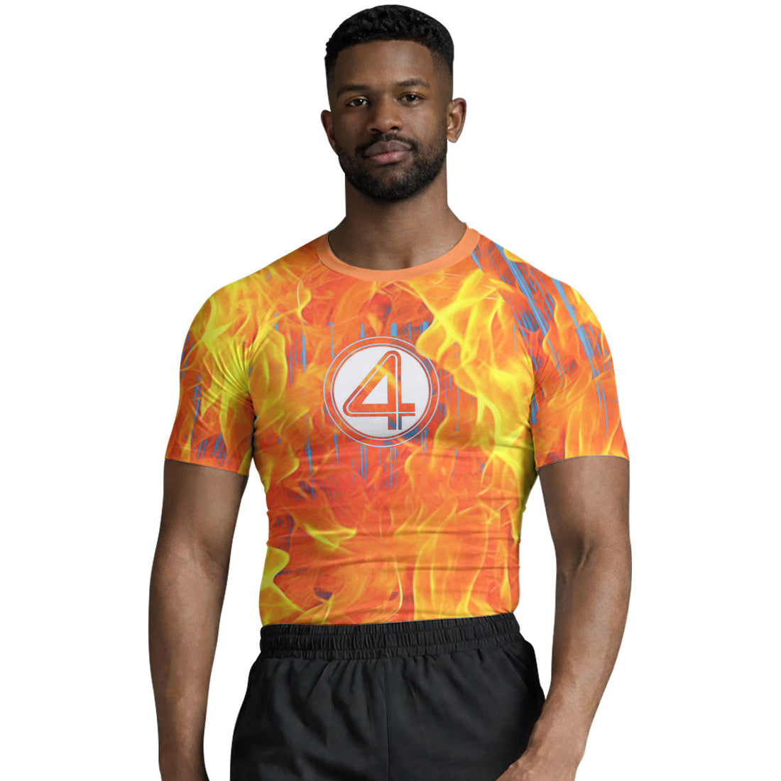  Marvel Fantastic 4 Human Torch Rash Guard