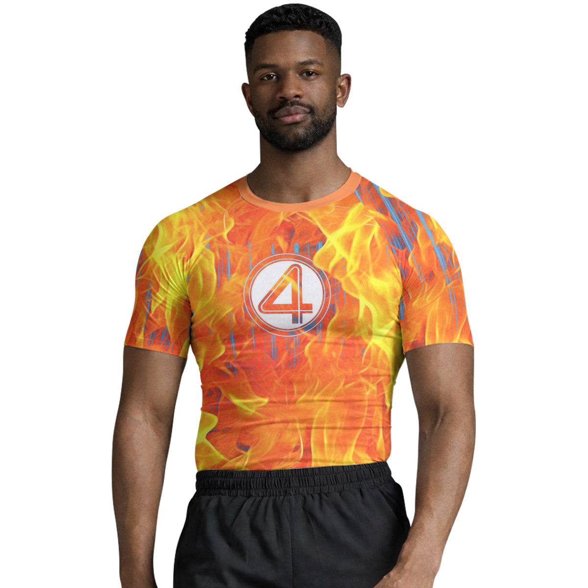  Marvel Fantastic 4 Human Torch Rash Guard