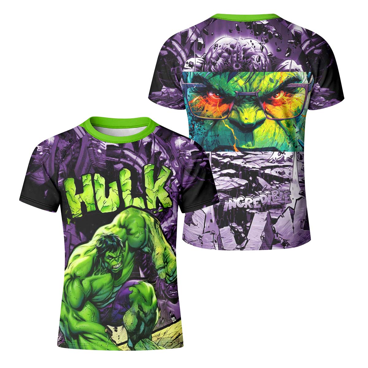  Marvel Incredible Hulk Kids Rash Guard