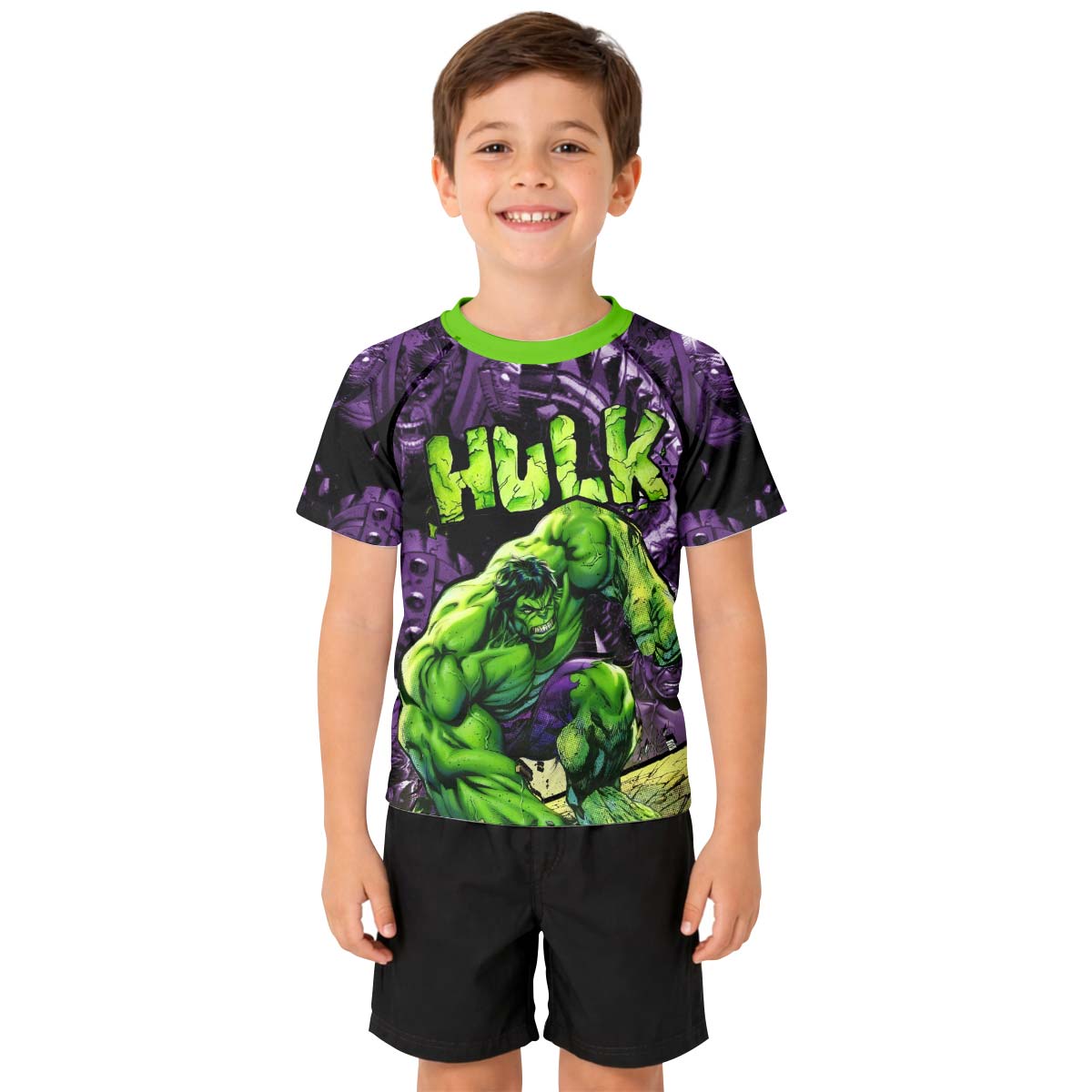  Marvel Incredible Hulk Kids Rash Guard