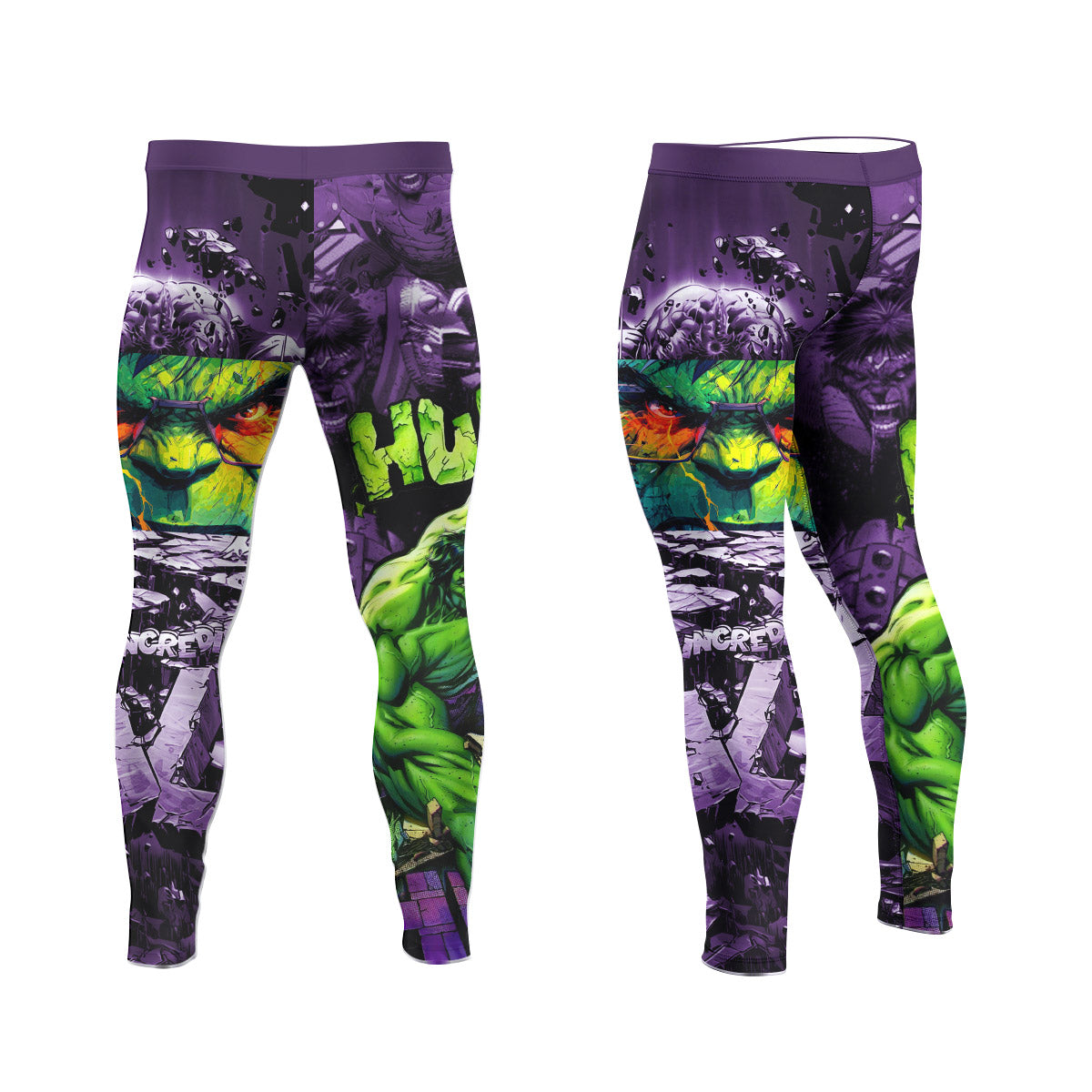  Marvel Incredible Hulk Men's Compression Leggings