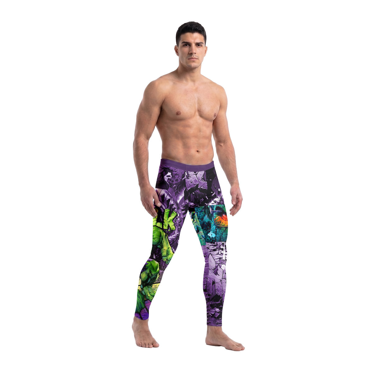  Marvel Incredible Hulk Men's Compression Leggings