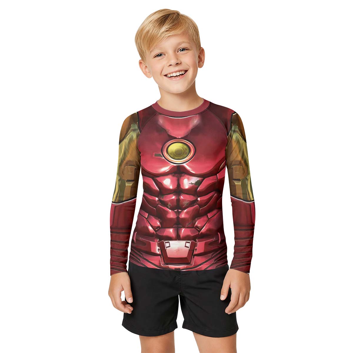 Marvel Iron Man Mark VII Armor Kids Rash Guard