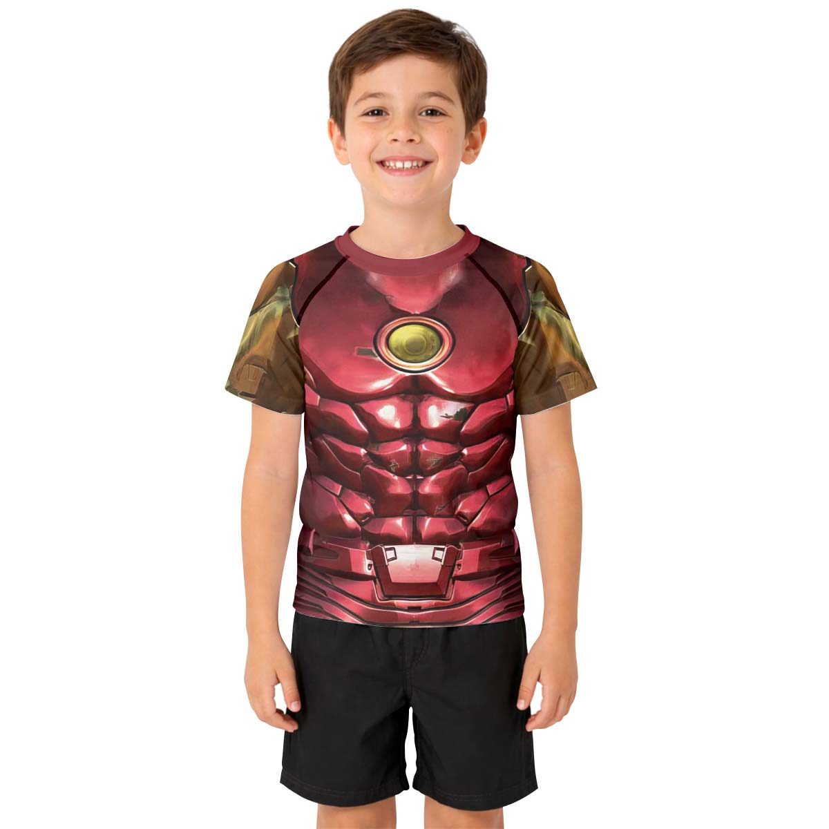  Marvel Iron Man Mark VII Armor Kids Rash Guard