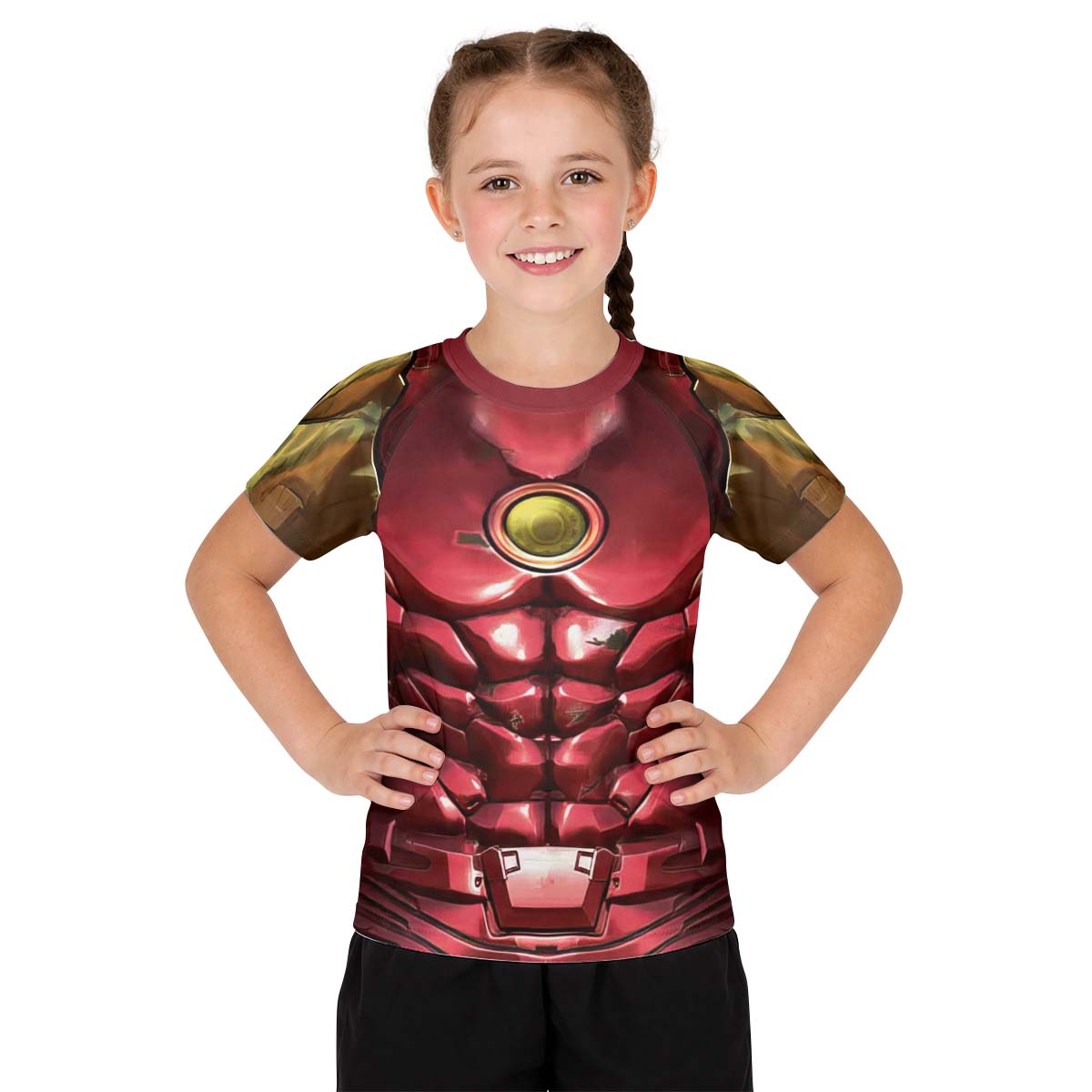  Marvel Iron Man Mark VII Armor Kids Rash Guard