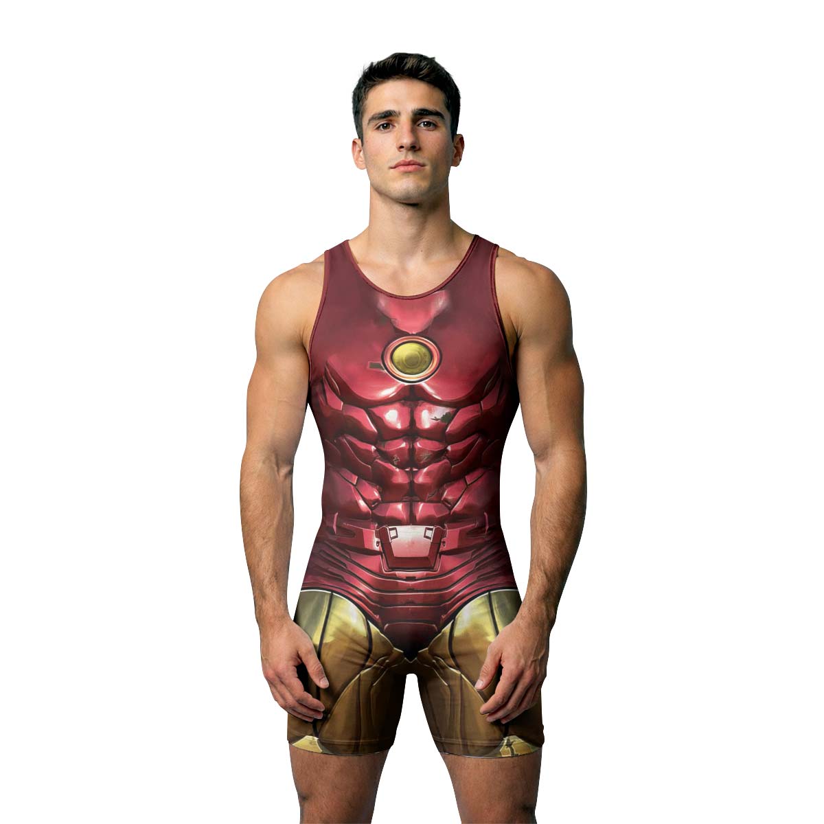  Marvel Iron Man Mark VII Armor Wrestling Singlet