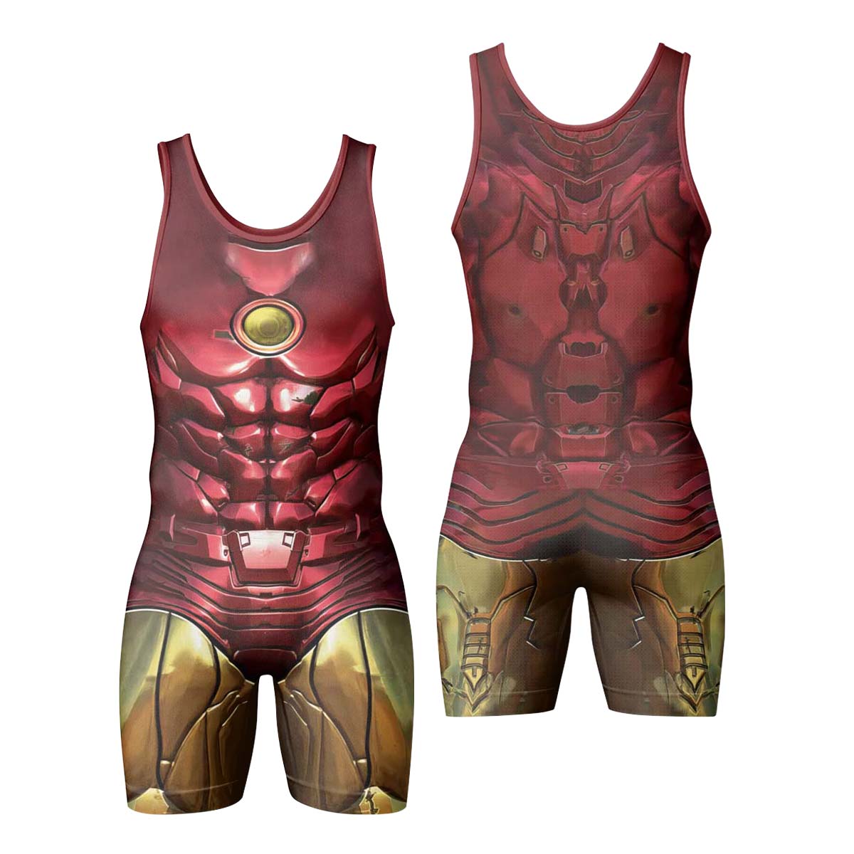  Marvel Iron Man Mark VII Armor Wrestling Singlet