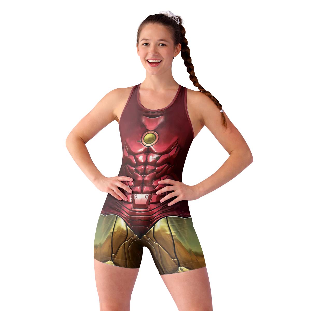 Marvel Iron Man Mark VII Armor Wrestling Singlet