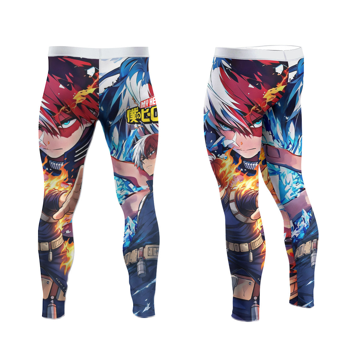  My Hero Academia Todoroki Men's Compression Leggings