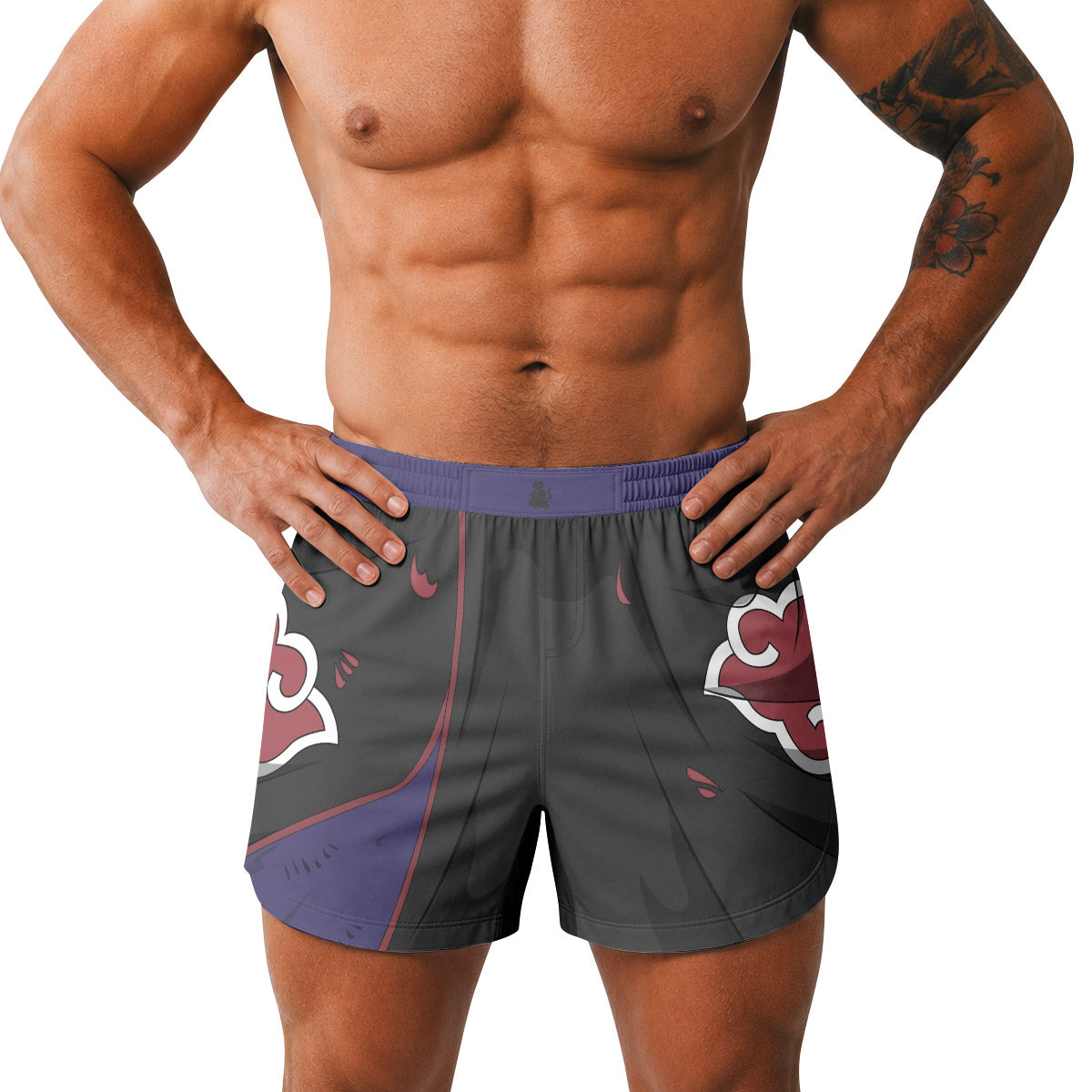 Naruto Akatsuki Uchiha Itachi Grappling Shorts