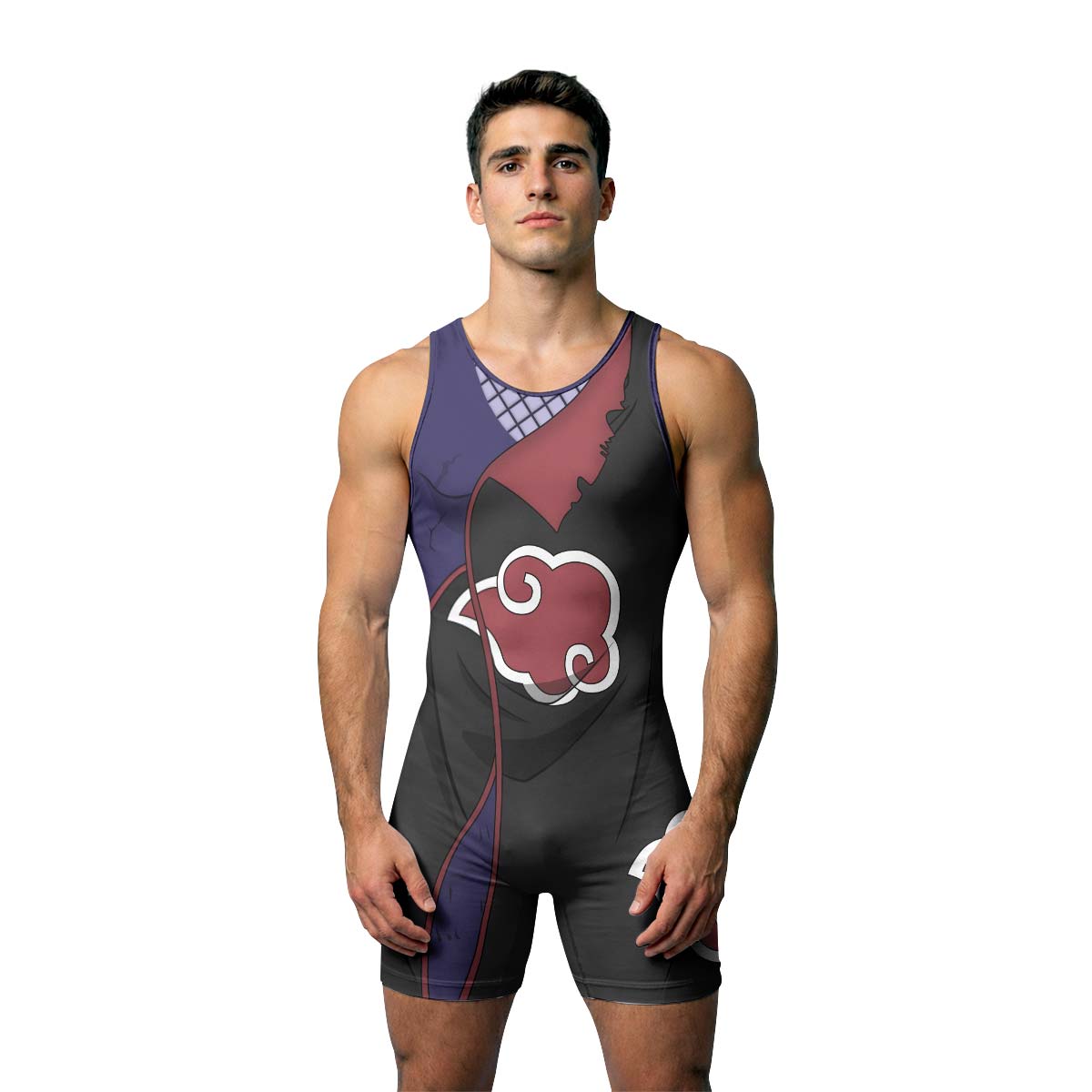 Naruto Akatsuki Uchiha Itachi Wrestling Singlet
