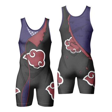 Naruto Akatsuki Uchiha Itachi Wrestling Singlet