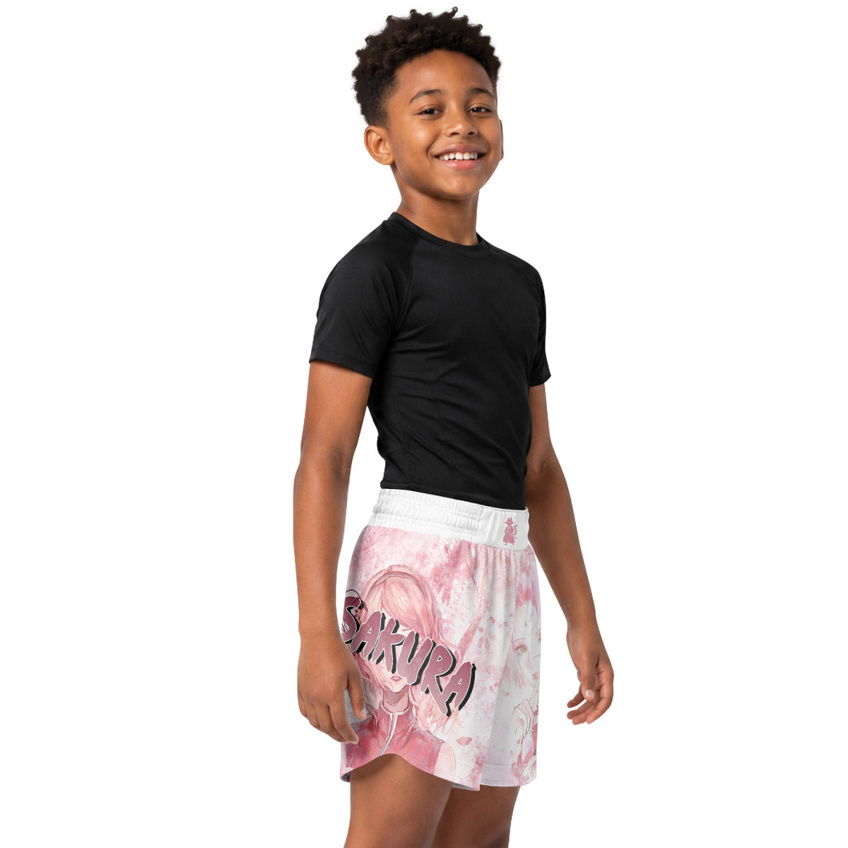 Naruto Haruno Sakura Kids Grappling Shorts