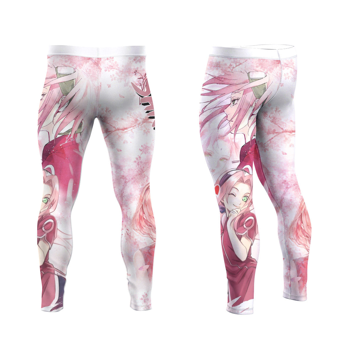  Naruto Haruno Sakura Men's Compression Leggings
